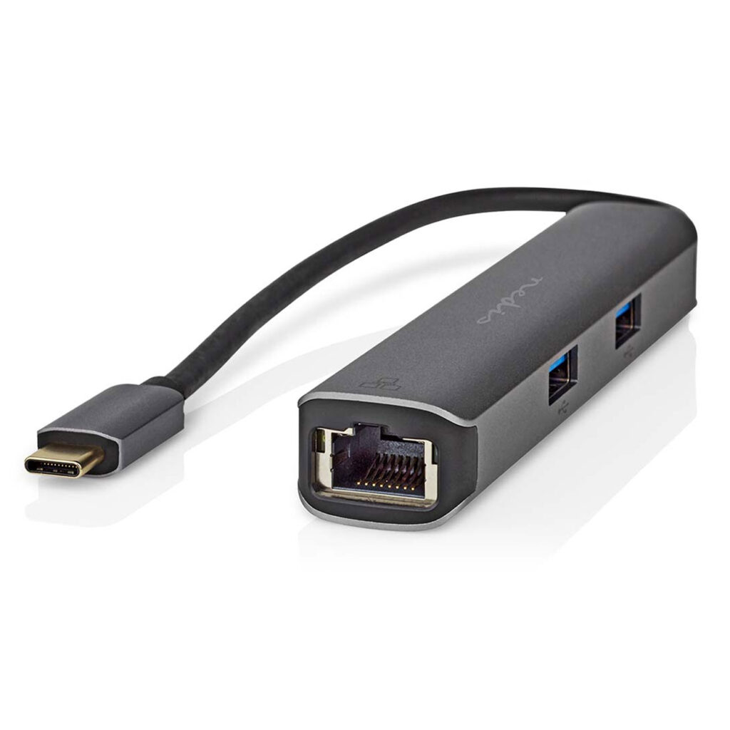 USB Multiport Adapter USB-C male auf HDMI, RJ45 und USB-A