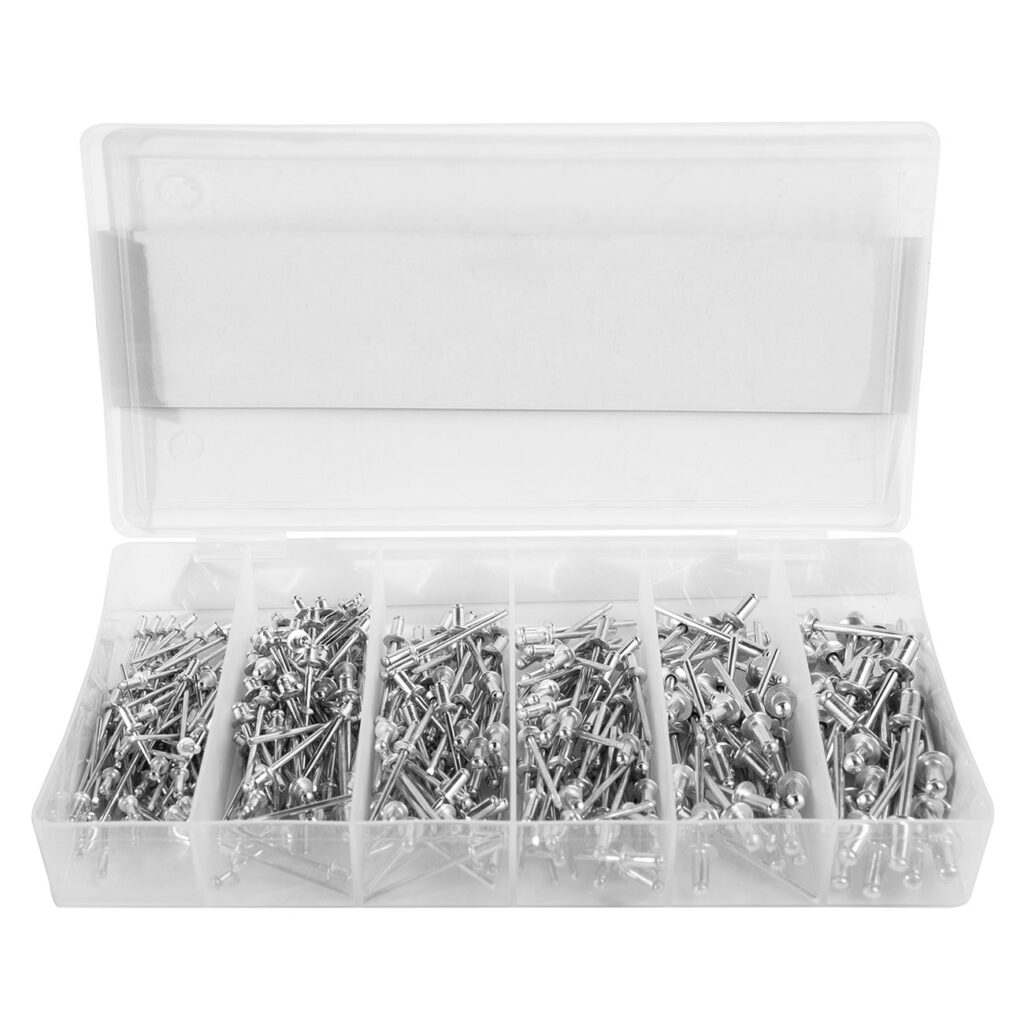 Blindnieten-Sortiment, 340-tlg., 6 verschiedene Grössen