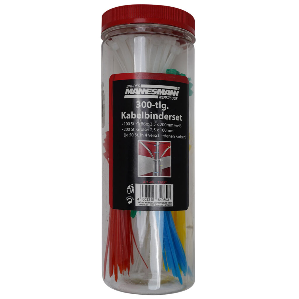 Kabelbinder-Sortiment 300-tlg. Kabelbinder-Sortiment 300-tlg.