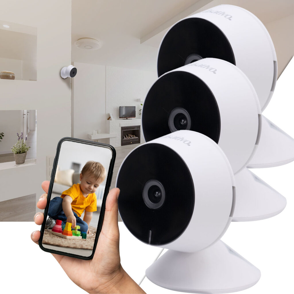 3er-Set Full-HD IP-Überwachungskamera, smarte IR-Nachtsicht