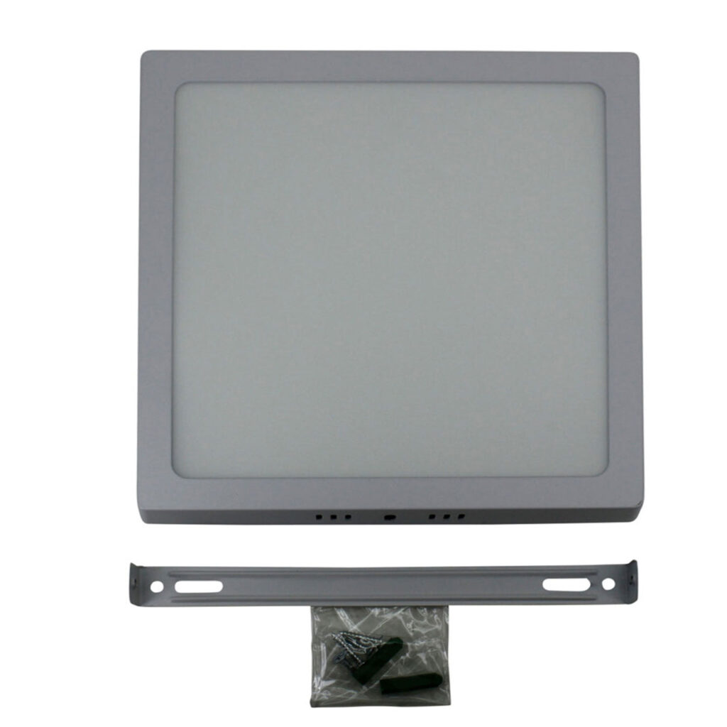 LED-Deckenleuchte mit Milchglas, eckig, 1350 Lumen, 20,5 x 20,5 cm