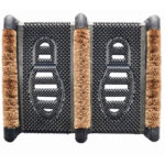 Schuhabtreter mit Bürsten aus Kokosfasern/Gummi, Fussmatte, L 35 x B 31 cm