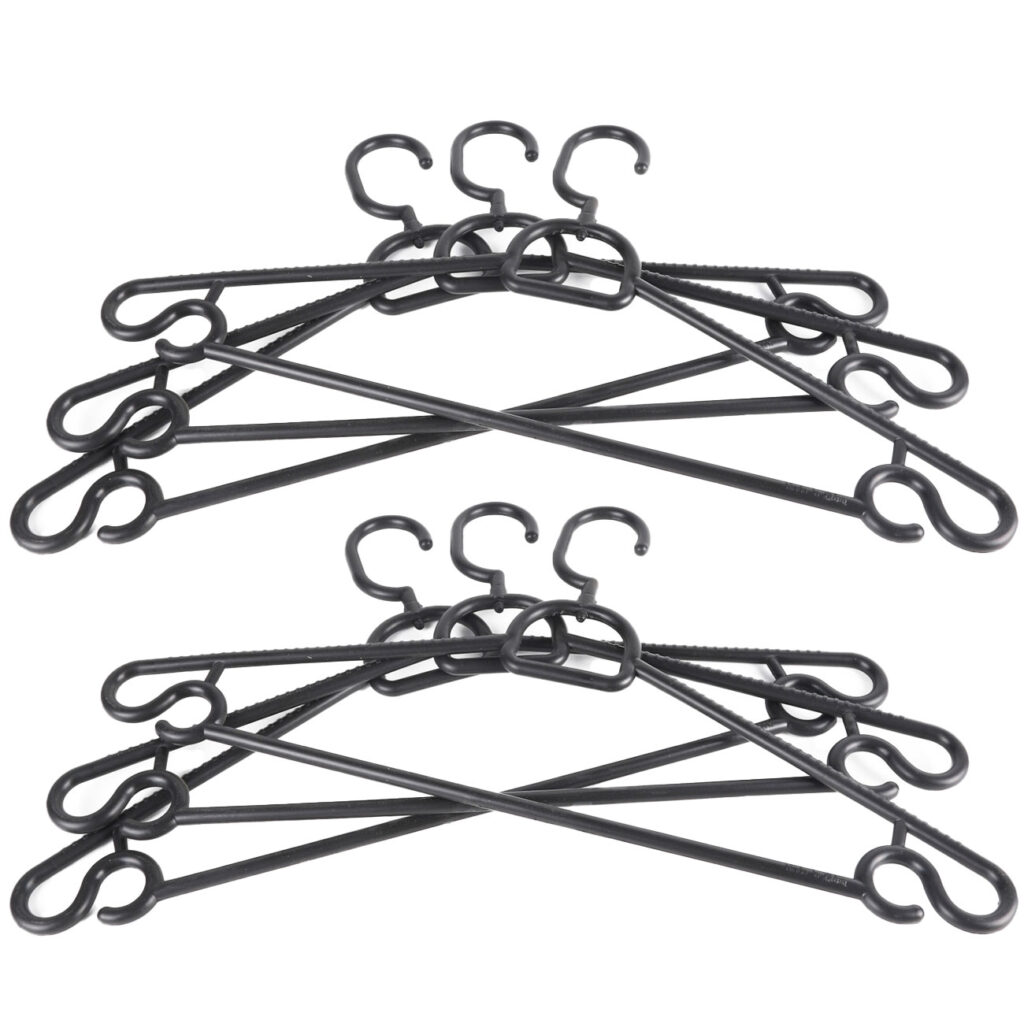 Kleiderbügel, 6-tlg., schwarz Kleiderbügel, 6-tlg., schwarz