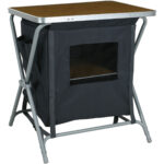 Camping Faltschrank, dunkelgrau-braun, Camping-Küchenbox Camping Faltschrank, dunkelgrau-braun, Camping-Küchenbox