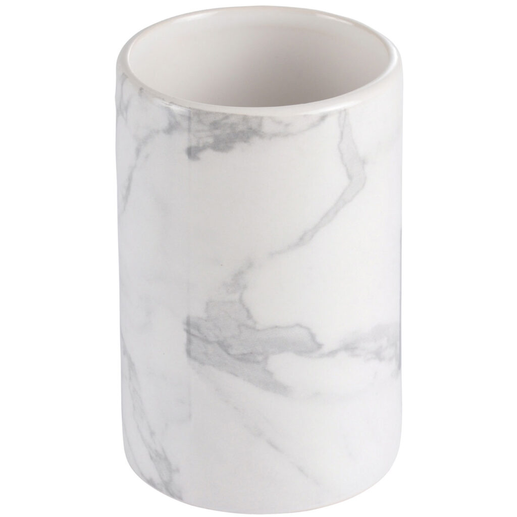 Keramikbecher mit Marmor-Look, 11 x 7,2 cm Keramikbecher mit Marmor-Look, 11 x 7,2 cm