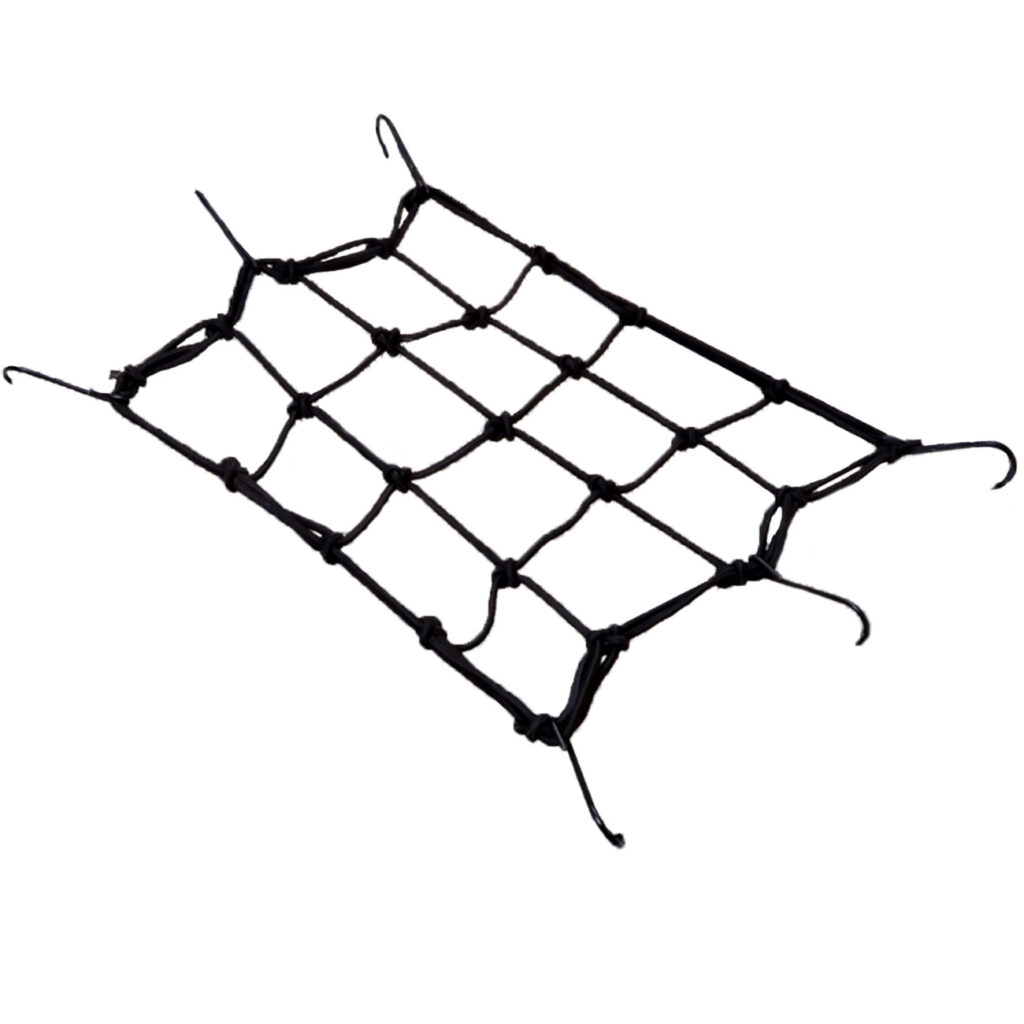 Dehnbares Gepäcknetz für Velokörbe, 25 x 25 cm Dehnbares Gepäcknetz für Velokörbe, 25 x 25 cm