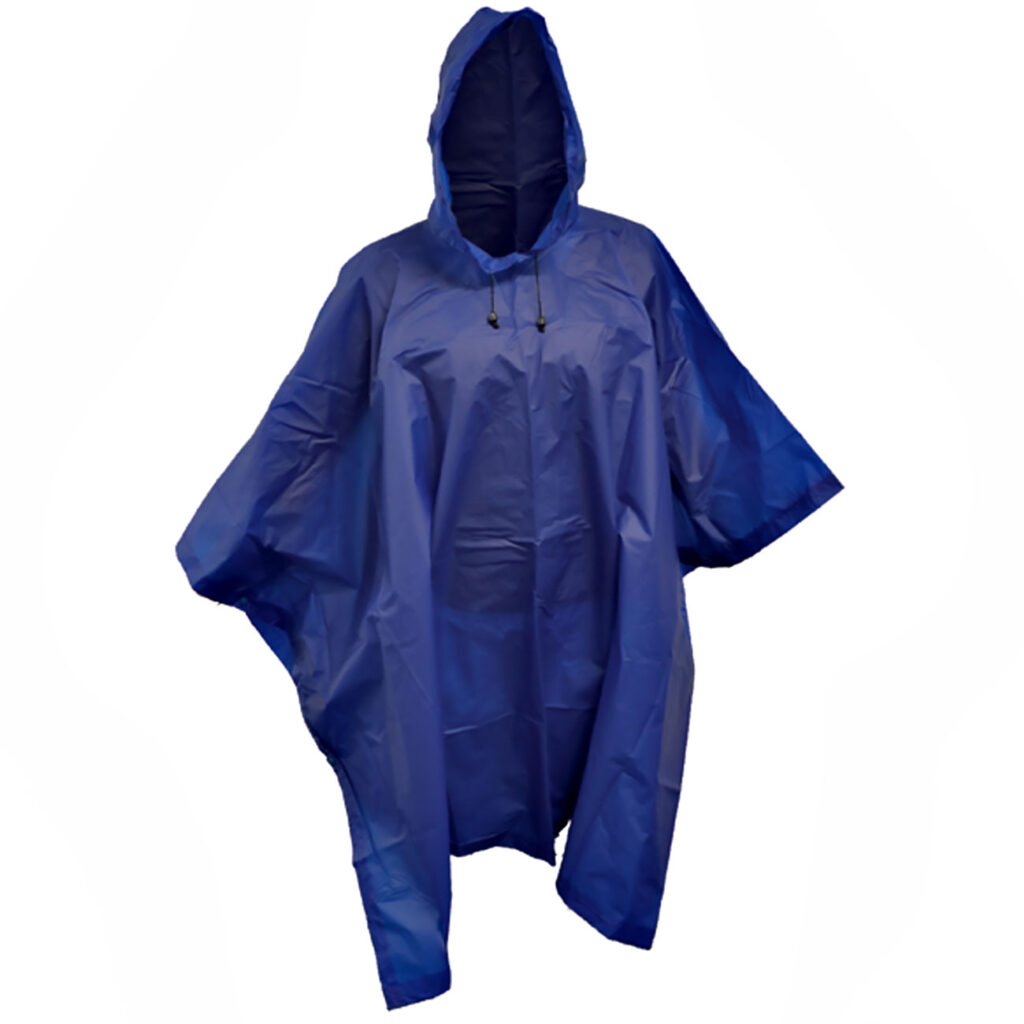 Universal Regenponcho mit Kapuze, blau, 130 cm Universal Regenponcho mit Kapuze, blau, 130 cm