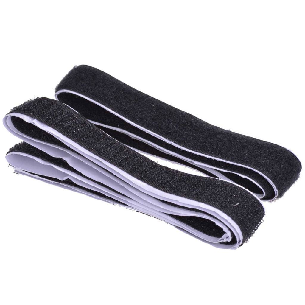 Klettverschlussband, 1m x 20 mm, selbstklebend, schwarz