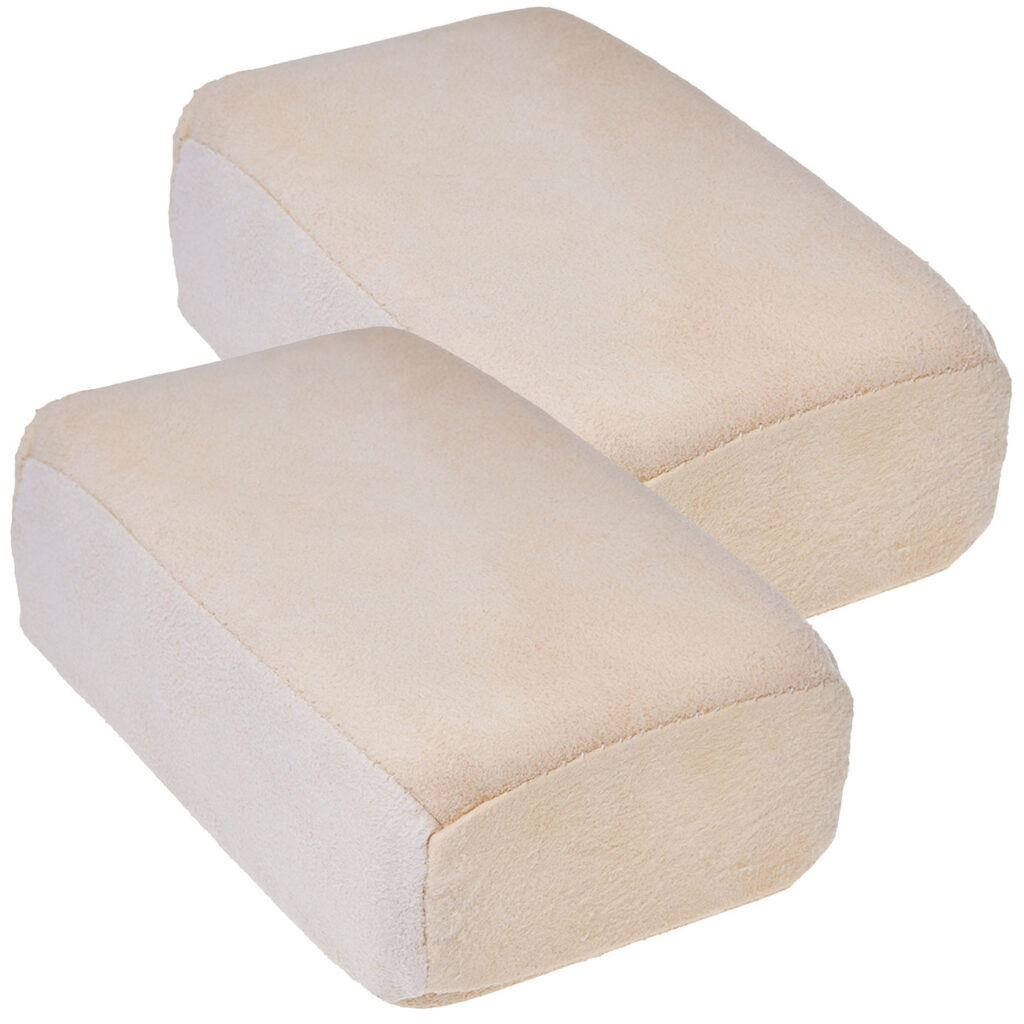 2er-Set Fensterleder-Schwamm aus Naturleder, 12 x 8 x 4 cm