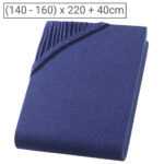 Wasserbett Premium Qualitäts-Jersey Fixleintuch, 100% Baumwolle, marine, 160 x 220 cm Wasserbett Premium Qualitäts-Jersey Fixleintuch, 100% Baumwolle, marine, 160 x 220 cm