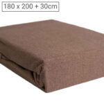 Übergrösse Luxus Frottee Fixleintuch, 80% Baumwolle, 20% Mikrofaser, nougat, 180 x 200 cm