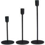 Kerzenständer aus Metall, schwarz, in drei Grössen Kerzenständer aus Metall, schwarz, in drei Grössen