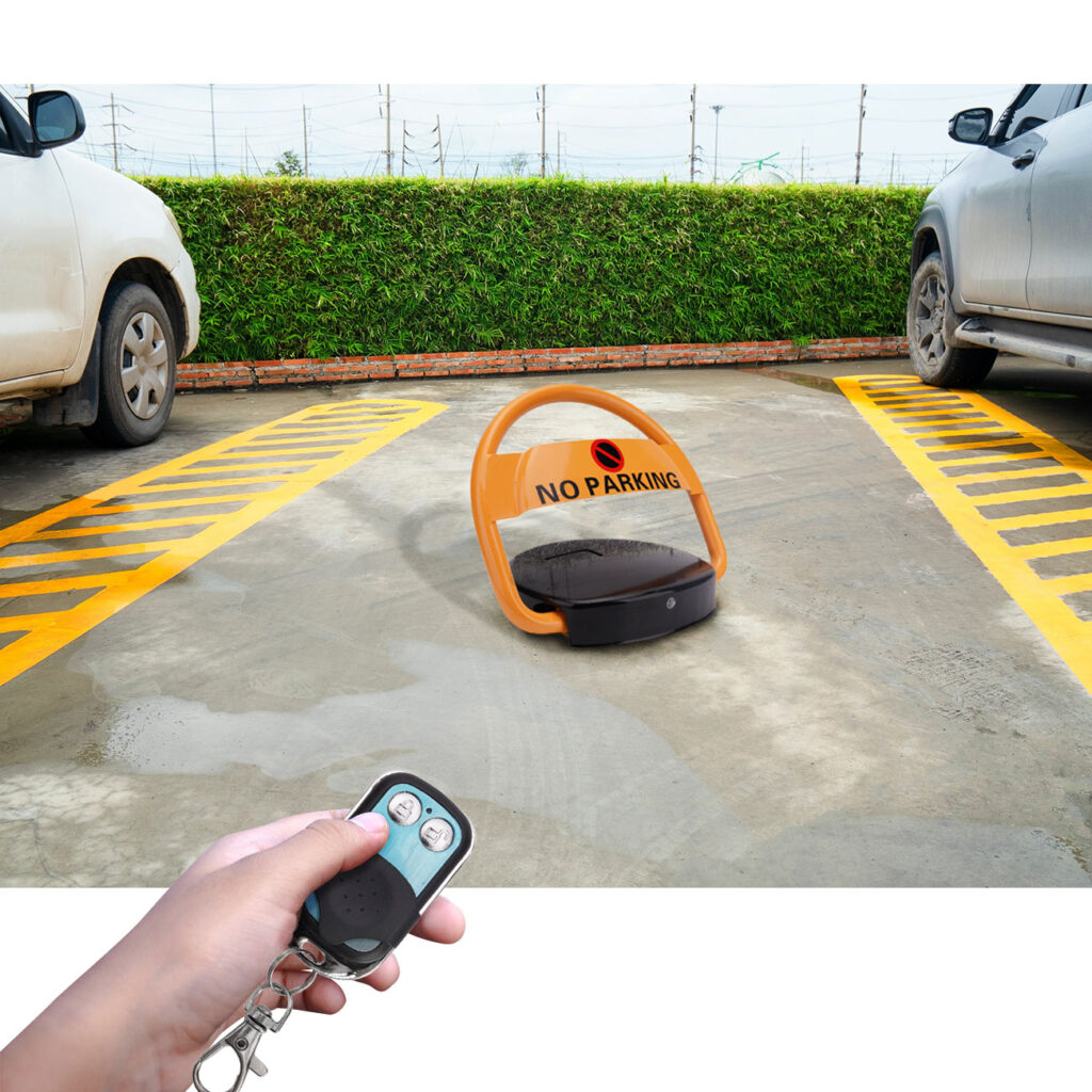 Parkplatz-Sperre, solarbetrieben, mit Fernbedienung