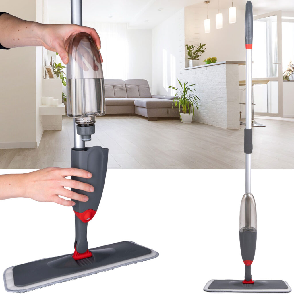 Bodenreiniger mit Sprühfunktion, inkl. Wischbezug, 640 ml