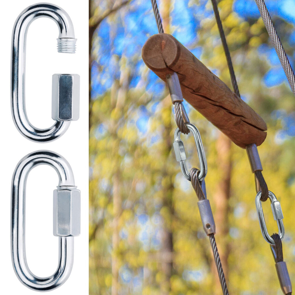 Karabinerhaken mit Schraubverschluss, 2 Stück Karabinerhaken mit Schraubverschluss, 2 Stück