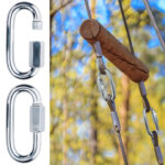 Karabinerhaken mit Schraubverschluss, 4 Stück Karabinerhaken mit Schraubverschluss, 4 Stück