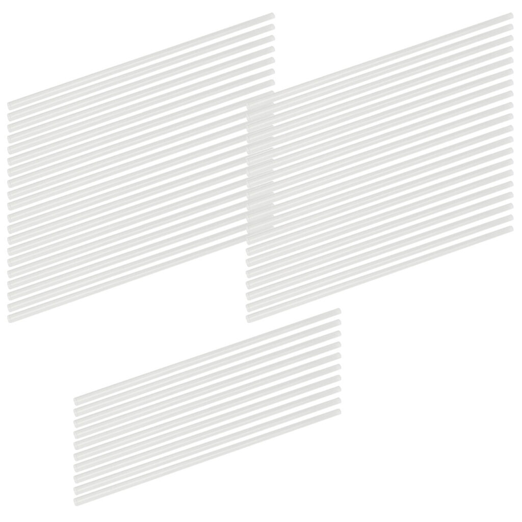 Strohhalme, 50er-Set, weiss, weiss, wiederverwendbar, spülmaschinenfest