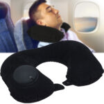 Nackenkissen, mit integr. Pumpe, schwarz Nackenkissen, mit integr. Pumpe, schwarz