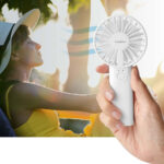 Handventilator, weiss, 2 Geschwindigkeitsstufen, Ø 6 cm Handventilator, weiss, 2 Geschwindigkeitsstufen, Ø 6 cm