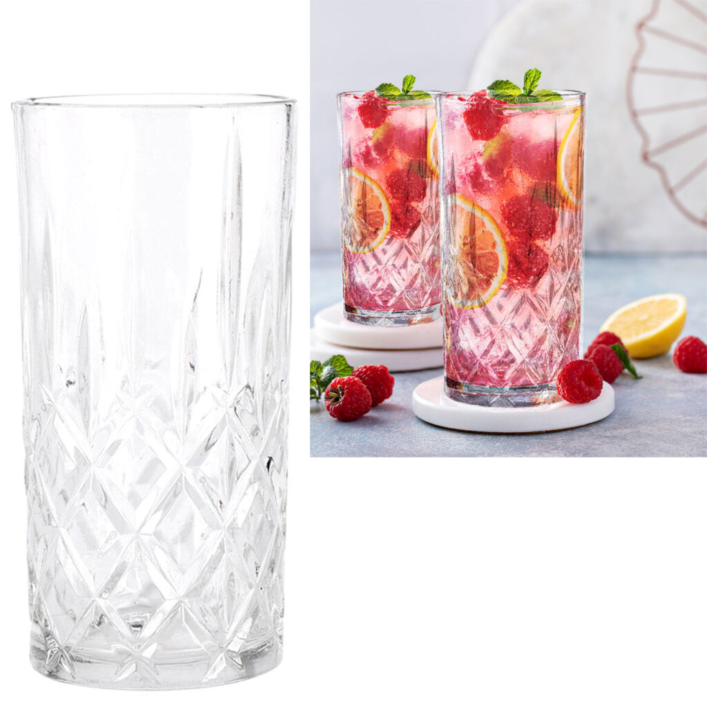 Elegantes Gläser-Set, 4er-Set, 4er-Set, Kristall-Look, je 300 ml