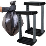 2er-Set Abfallsackständer mit Deckel, 60 Liter