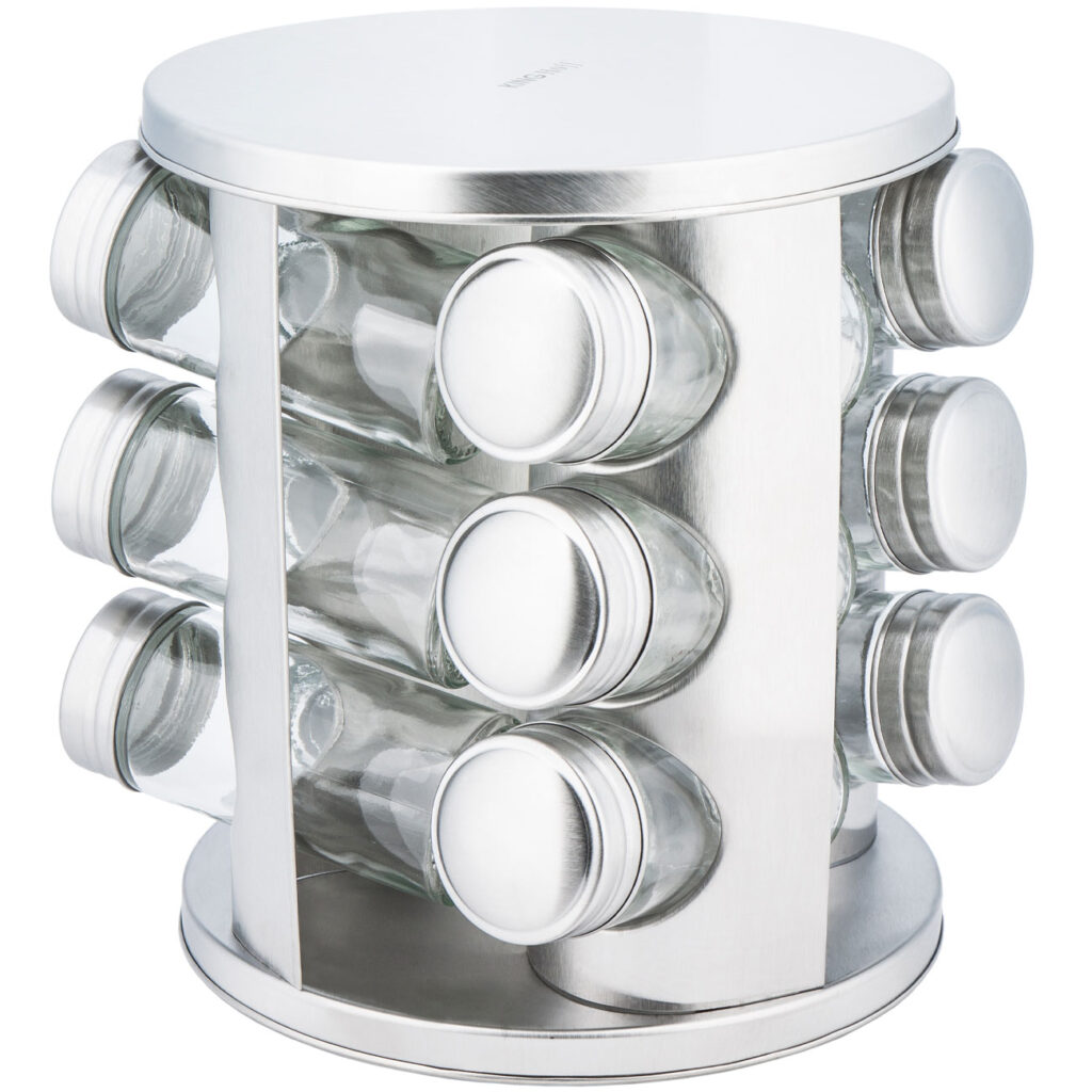 Gewürzständer mit Gefässen für Gewürze, 13-tlg., weiss