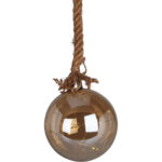 Weihnachtskugel zum Aufhängen, warmweiss/bernsteinfarben, 15 LED, Timer. Ø 12 cm