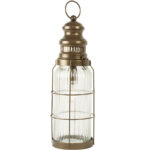 Retro LED-Laterne im Industrial Vintage Stil, H38 cm Retro LED-Laterne im Industrial Vintage Stil, H38 cm