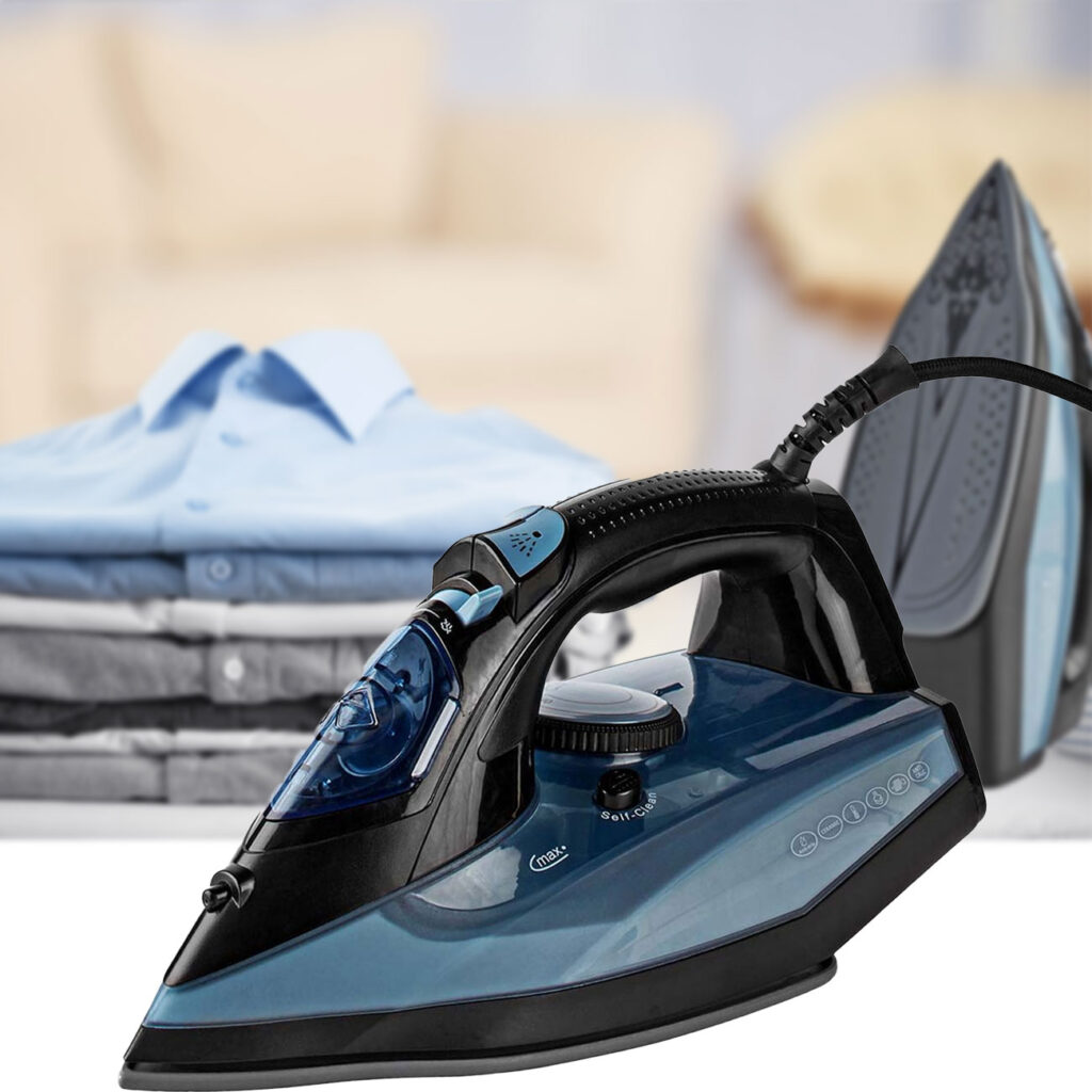 Bügeleisen mit Keramik Bügelsohle, Dampfbügeleisen, Anti-Kalk, 0.32 l, 2600 W