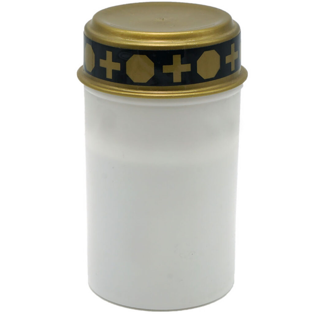 LED-Grablicht, batteriebetrieben, weiss-matt, Friedhofskerze LED-Grablicht, batteriebetrieben, weiss-matt, Friedhofskerze