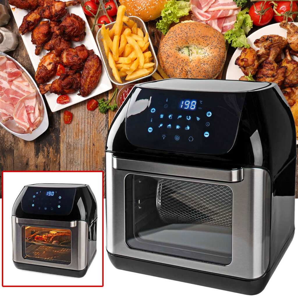 9-in-1 Air Fryer, digitale Heissluftfritteuse, 9 Programme, Timer, 12 l, 1500 W