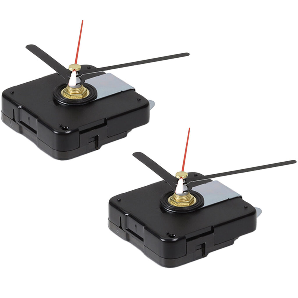 2er-Set Quarz-Uhrwerk, mit 6 x 3 Zeigersätzen, mit Schleichsekunde