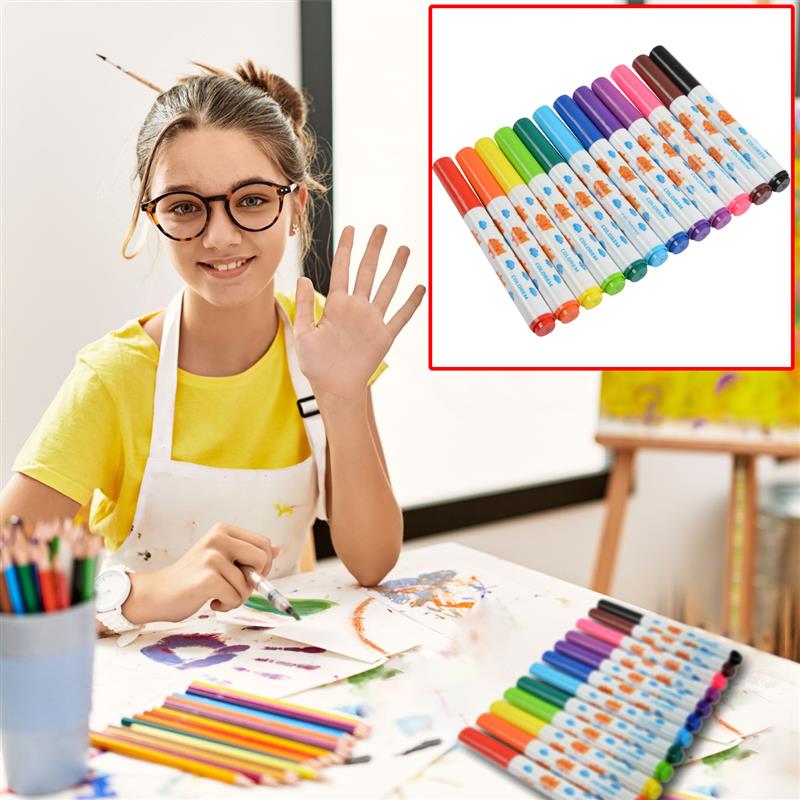 12 Jumbo-Filzstifte in verschiedene Farben 12 Jumbo-Filzstifte in verschiedene Farben