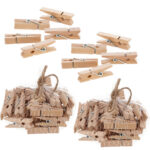 64 Mini-Wäscheklammern im Netz, Holz Klammern aus Kiefernholz, je 1 x 3,5 cm 64 Mini-Wäscheklammern im Netz, Holz Klammern aus Kiefernholz, je 1 x 3,5 cm