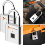 2er-Set Fingerabdruck-Vorhängeschloss, 10 Profile, Mikro-USB-Kabel 2er-Set Fingerabdruck-Vorhängeschloss, 10 Profile, Mikro-USB-Kabel