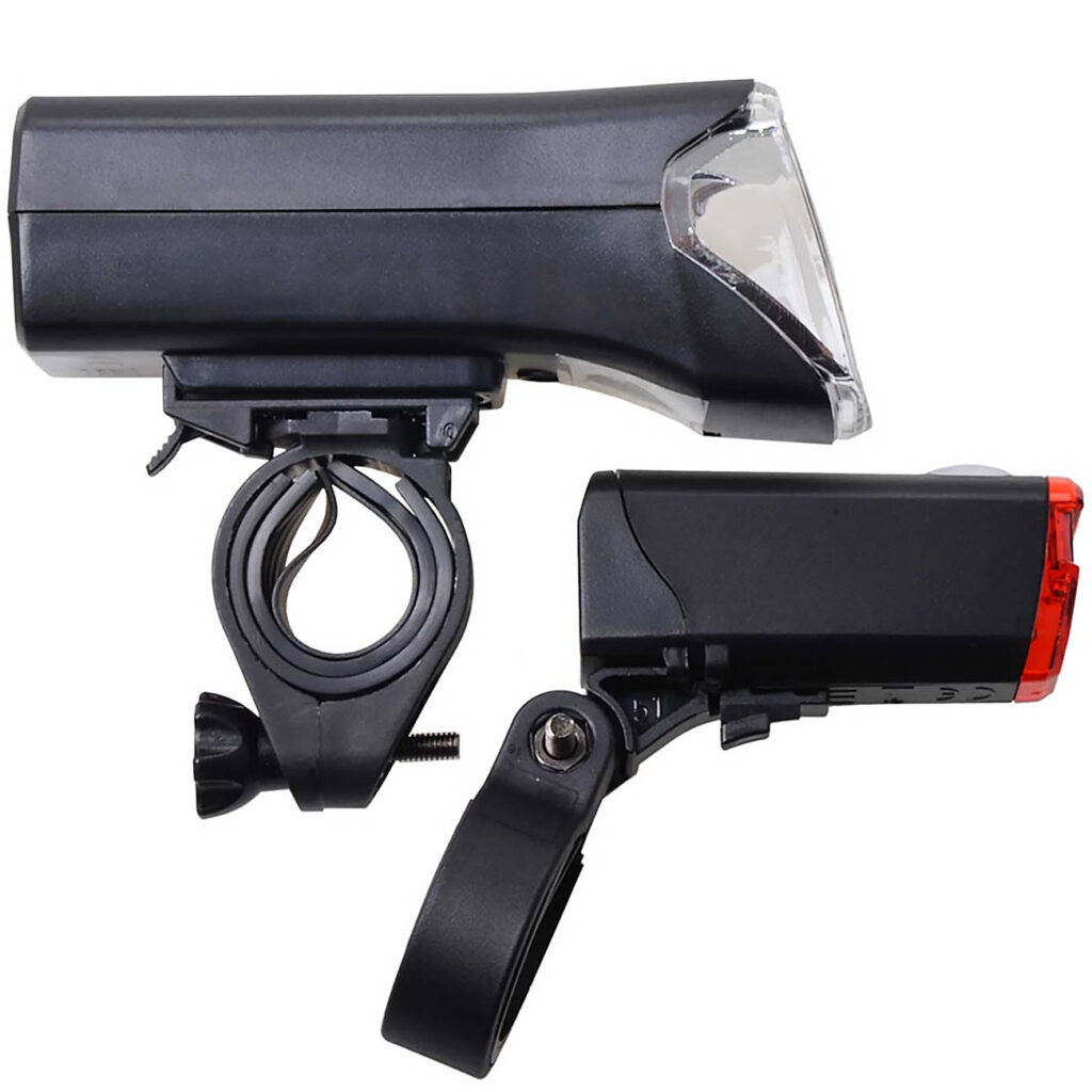 Velolicht-Set, Vorder- und Rücklicht, schwarz Velolicht-Set, Vorder- und Rücklicht, schwarz