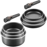 Kochgeschirr-Set mit abnehmbaren Griff, 6-tlg Kochgeschirr-Set mit abnehmbaren Griff, 6-tlg