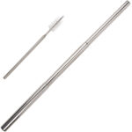 Ausziehbarer Trinkhalm aus Metall inkl. Reinigungsbürste