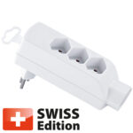 Steckdosenleiste 4-fach, Abzweigstecker drehbar, 4x Typ 13 Steckdosenleiste 4-fach, Abzweigstecker drehbar, 4x Typ 13