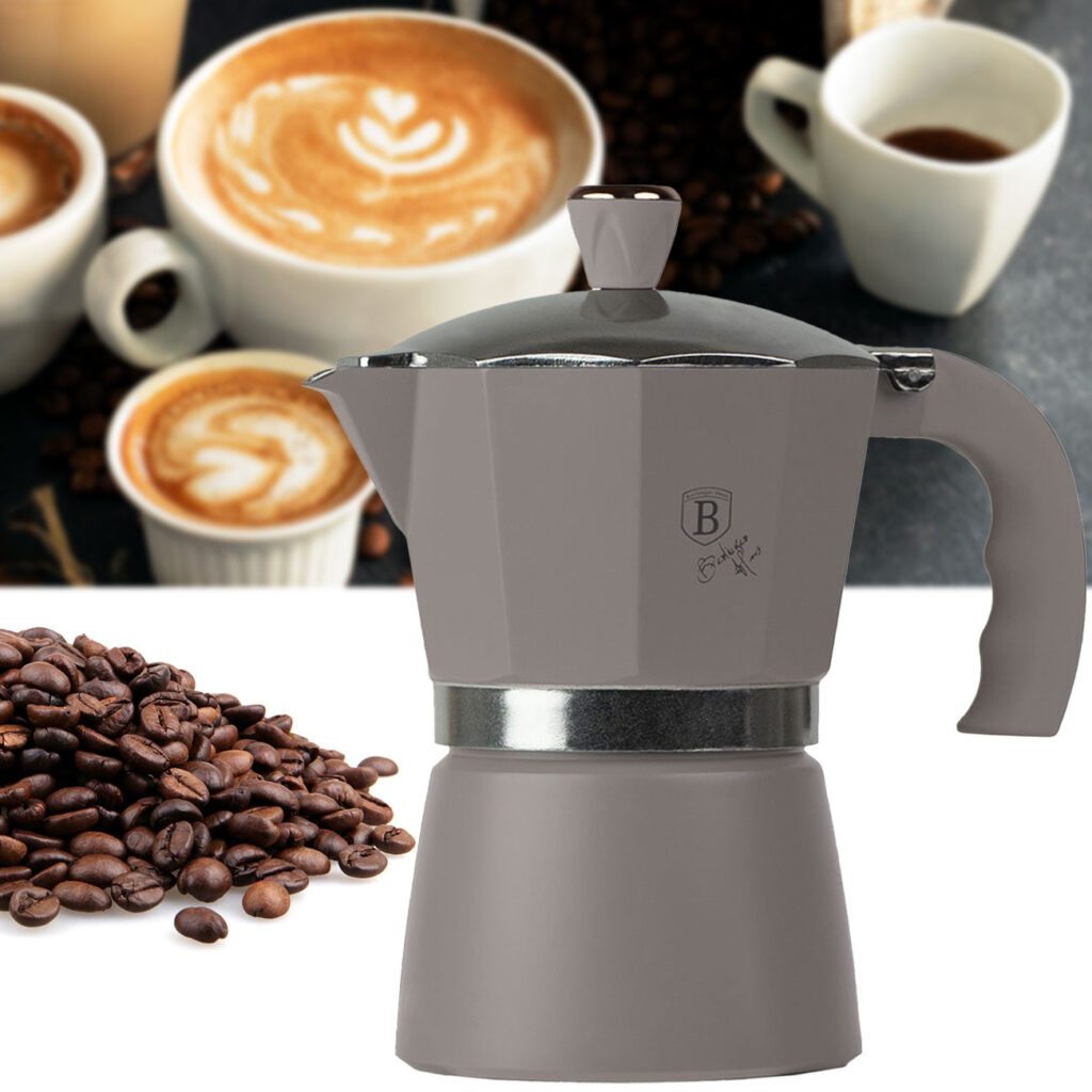 Design Espressokocher für 3 Portionen, taupe Design Espressokocher für 3 Portionen, taupe