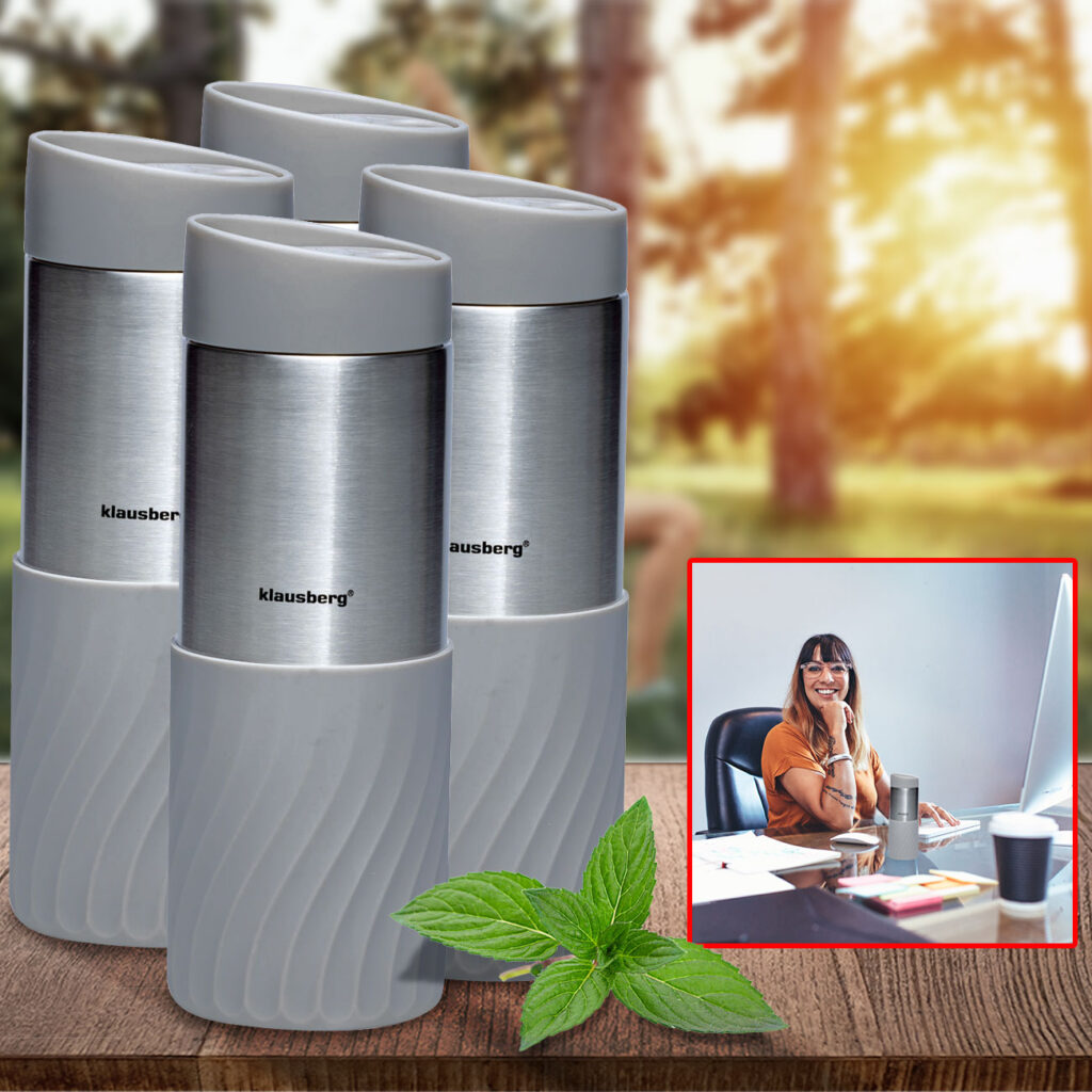 4er-Set Doppelwandiger Thermobecher, 420ml, grau 4er-Set Doppelwandiger Thermobecher, 420ml, grau