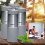 4er-Set Doppelwandiger Thermobecher, 420ml, grau