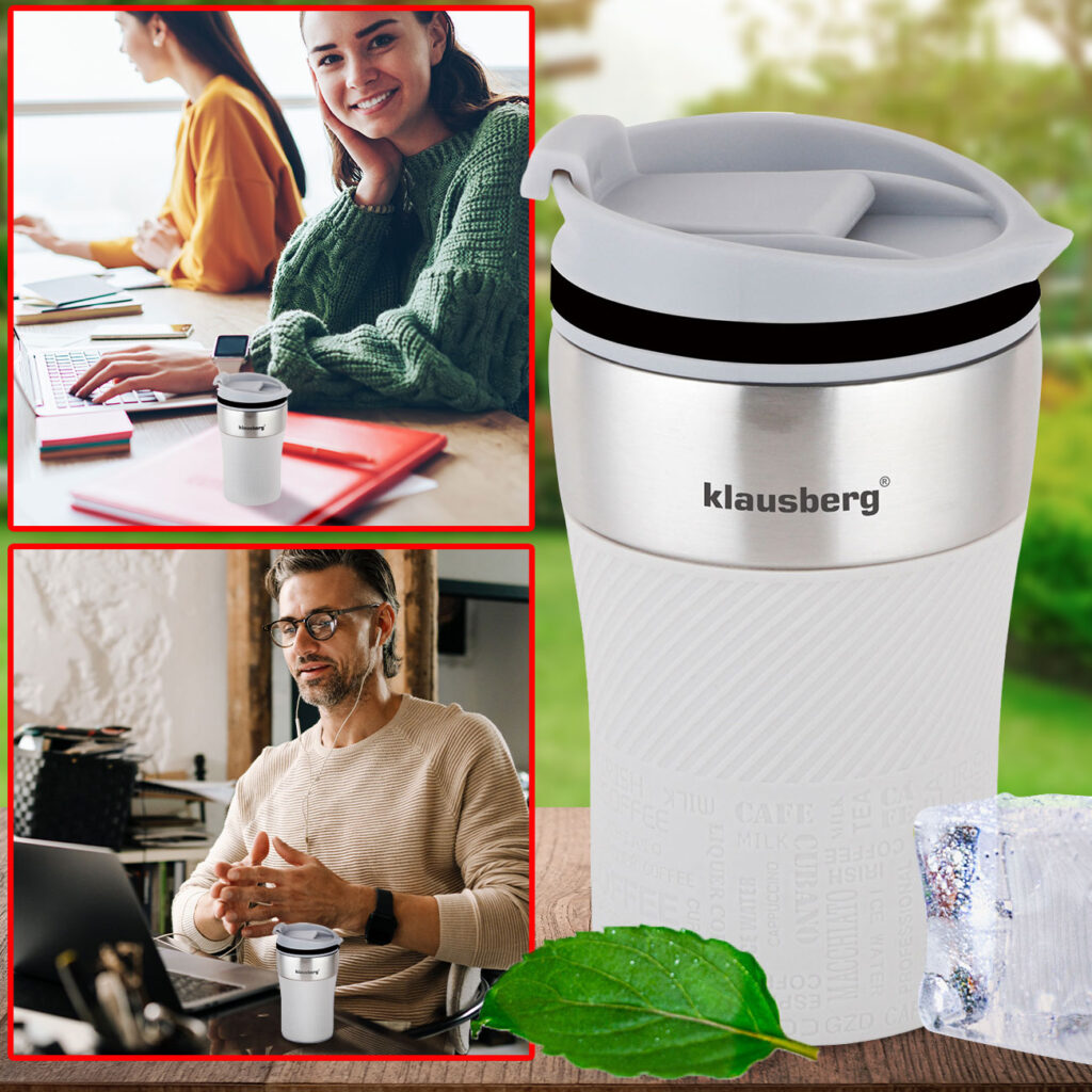 Doppelwandiger Thermobecher, 280ml, beige