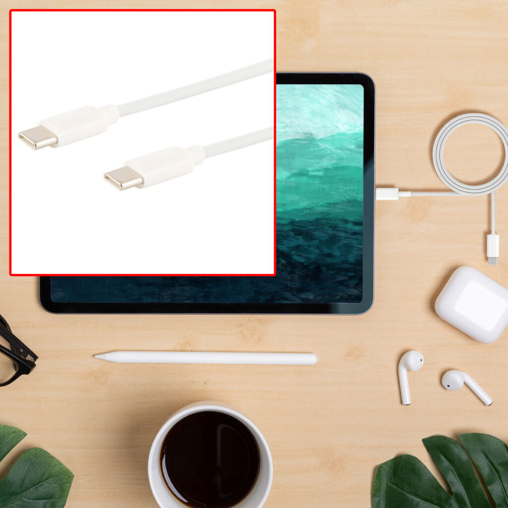 3er-Set Schnellladekabel USB-C auf USB-C, weiss, 1,5 m
