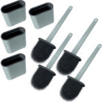 4er-Set WC-Silikonbürste, anthrazit 4er-Set WC-Silikonbürste, anthrazit