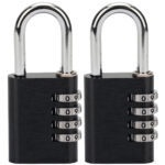 2er-Set Zahlen-Vorhängeschloss aus Vollmetall, 4-stellig