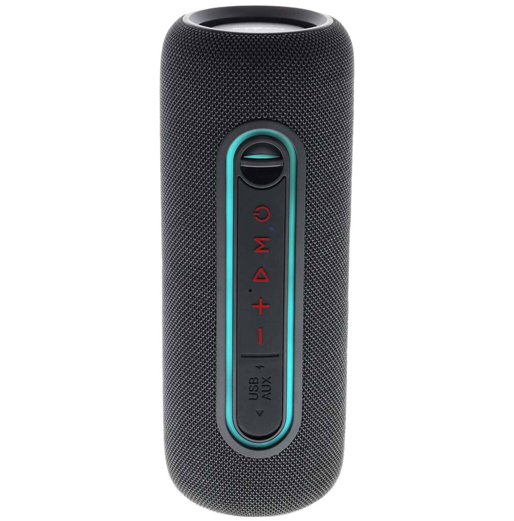 Premium Bluetooth Lautsprecher mit Party Beleuchtung, stossfest & wasserdicht (IPX5)