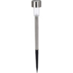 Solar Gartenlampe aus Edelstahl, mit Erdspiess, 36,5 cm