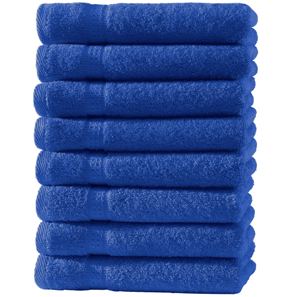 8er-Set Gästetücher, 30 x 50 cm, 100% luxuriöse Baumwolle, mit 2 Bordüren, royal