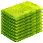 8er-Set Waschhandschuhe aus 100% Baumwolle, Frottee-Lappen mit Schlaufe, apfelgrün 8er-Set Waschhandschuhe aus 100% Baumwolle, Frottee-Lappen mit Schlaufe, apfelgrün